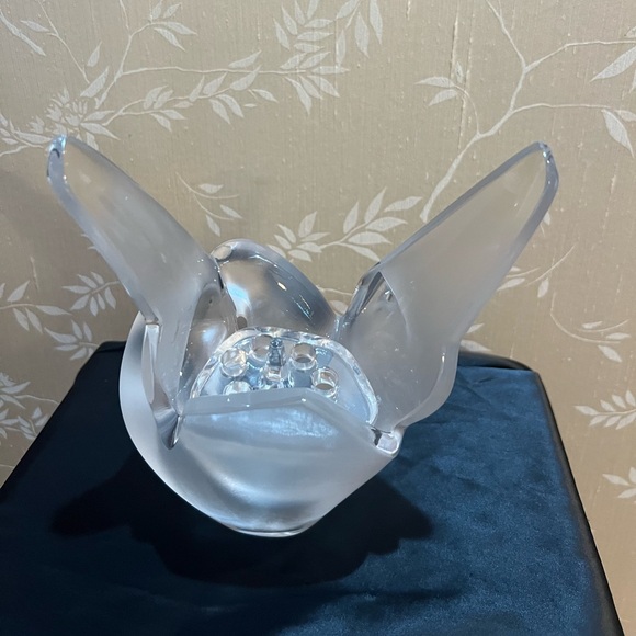 Lalique 🇫🇷Frosted Crystal 12258 Sylvie Doves Vase - Picture 10 of 11